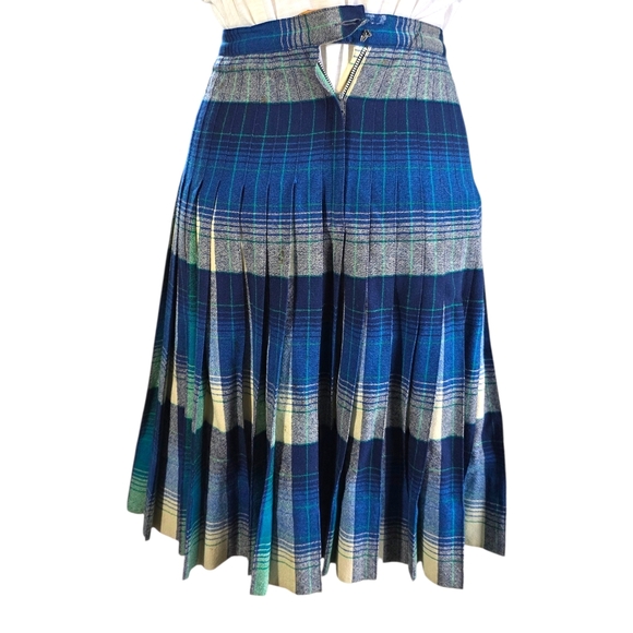 Vintage Pendleton 1950's Reversable Wool Plaid Skirt Womens Size XS - Picture 6 of 17
